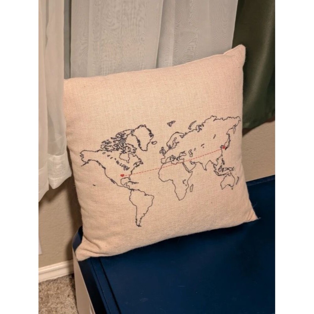 South Korea and Texas Pillow